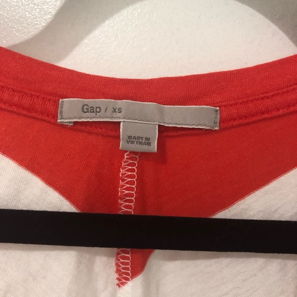 Gap Red and White Chevron Print Stripes Comfy XS - Picture 5 of 7
